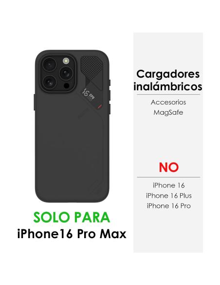 Aulumu A16 MagSafe iPhone 16 Pro Max Funda Negra