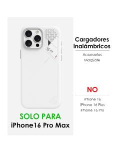 Aulumu A16 MagSafe iPhone 16 Pro Max Funda Blanca 2