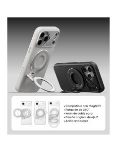 Aulumu G09 Soporte de Anillo Magnético para MagSafe Plata 2