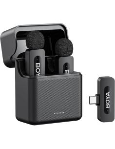 BOYA BY-V30 - Micrófono Lavalier inalámbrico para iPhone/Android/PC/portátil con Puerto USB-C