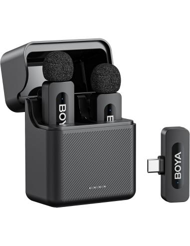 BOYA BY-V30 - Micrófono Lavalier inalámbrico para iPhone/Android/PC/portátil con Puerto USB-C