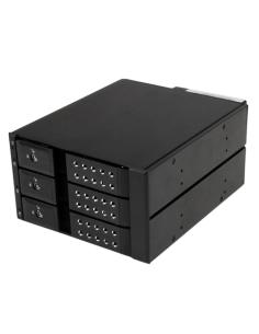 StarTech.com Rack Móvil Backplane de 3 Bahías para Unidades de 3,5 SAS II/SATA III Hot Swap - 6 Gbps - Rack Móvil de Aluminio co