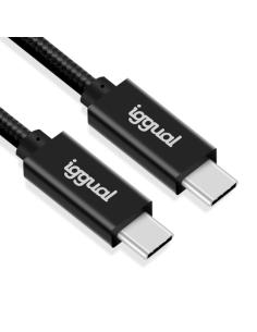 iggual Cable USB-C 3.2 Gen2x2 100W 5A 4K 1m nylon