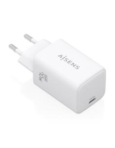 AISENS Cargador GaN 70W, 1xUSB-C PD3.2 QC4.0, blanco