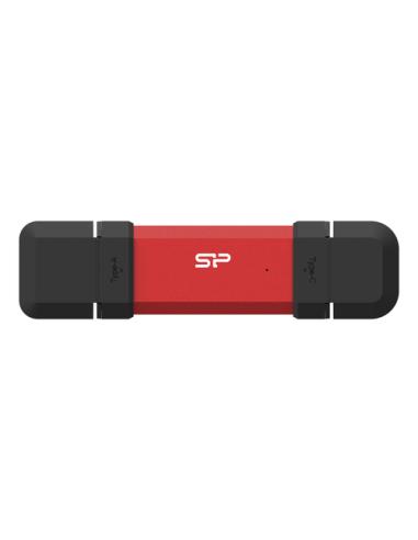 Silicon Power DS72 unidad flash USB 250 GB USB Type-A / USB Type-C 3.2 Gen 2 (3.1 Gen 2) Rojo